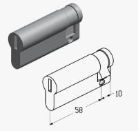 ALUTECH:401970700 - Цилиндровый механизм 9/57 мм  С-9/57 фотография