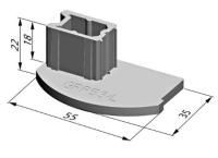 ALUTECH GRC53B: Заглушка торцевая GRC53B (цв. 121) фотография