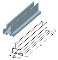 ALUTECH: 401410100 - Профиль воротный  PRD01-6290 фотография