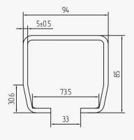 Балка направляющая (профиль, шина, рельс) 7 метров 94x85x5 мм SG.02.002.A для откатных (сдвижных) ворот, неоцинкованная ALUTECH фотография